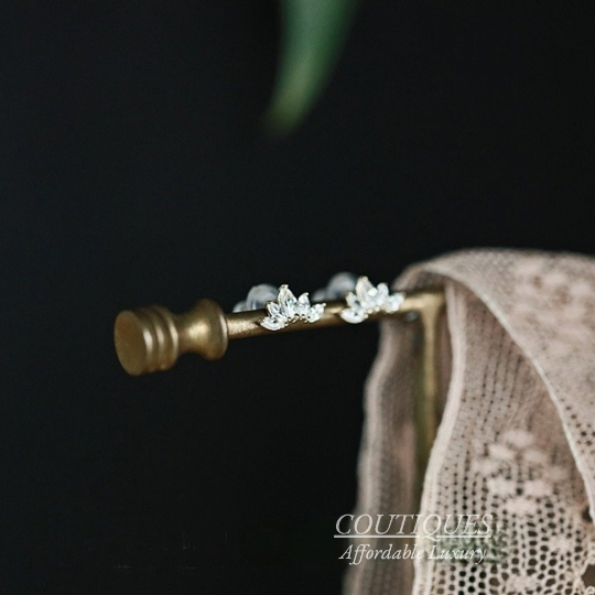 9K Solid Gold Zirconia Sparkly Stud, Real Gold Simple Stud, Delicate Dainty D shape Gold Earrings, Minimalism Gold Stud, Fancy Gift for her