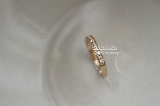 14K Solid Gold Elegant Ring, Gold Dainty Stacking Ring, Gold Minimalist Zirconia Diamond Ring, Christmas Gift for Her, Gold Stackable Ring