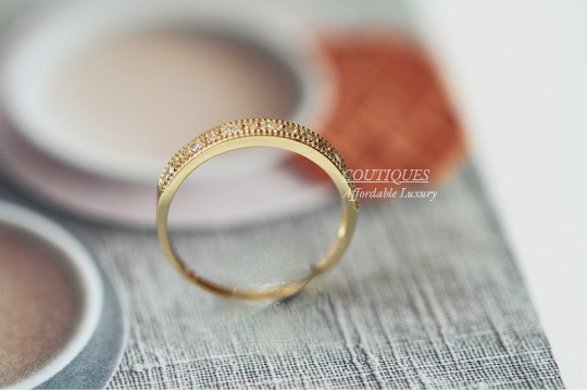 14K Solid Gold Elegant Ring, Gold Dainty Stacking Ring, Gold Minimalist Zirconia Diamond Ring, Christmas Gift for Her, Gold Stackable Ring