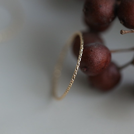 Solid 14K Gold Dainty Super Thin Band, Stackable Real Gold Delicate Thin Band Ring, Gift For Her, Minimalism Gold Band