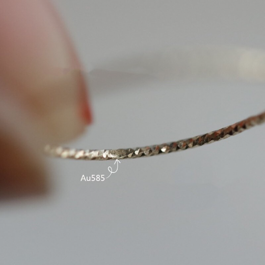 Solid 14K Gold Dainty Super Thin Band, Stackable Real Gold Delicate Thin Band Ring, Gift For Her, Minimalism Gold Band