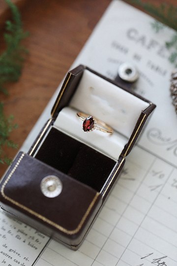 Natural Mozambique Ruby Garnet, Gemstone Ring, Marquise Cut, Silver 925, Stackable, Dainty, Petite Vintage, Sterling Silver
