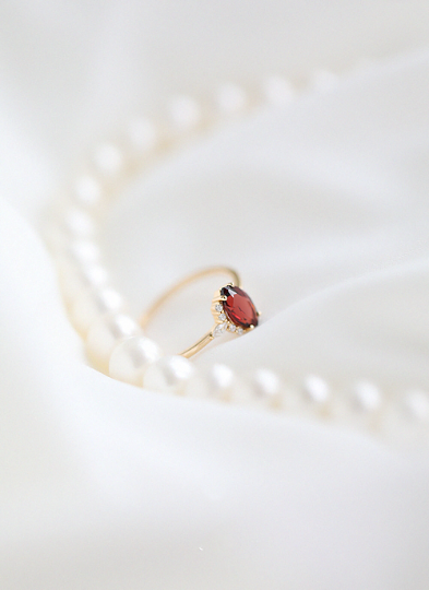 Natural Mozambique Ruby Garnet, Gemstone Ring, Marquise Cut, Silver 925, Stackable, Dainty, Petite Vintage, Sterling Silver