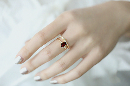 Natural Mozambique Ruby Garnet, Gemstone Ring, Marquise Cut, Silver 925, Stackable, Dainty, Petite Vintage, Sterling Silver
