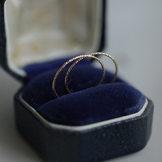 Solid 14K Gold Dainty Super Thin Band, Stackable Real Gold Delicate Thin Band Ring, Gift For Her, Minimalism Gold Band
