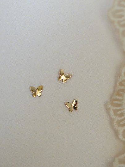 14K Solid Gold Butterfly Stud Earrings, Real Gold Minimalist Stud Earrings, Tiny Gold Butterfly Stud Earrings, Gift For Her