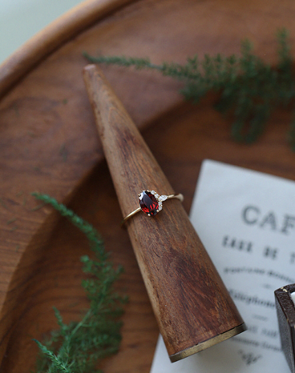 Natural Mozambique Ruby Garnet, Gemstone Ring, Marquise Cut, Silver 925, Stackable, Dainty, Petite Vintage, Sterling Silver